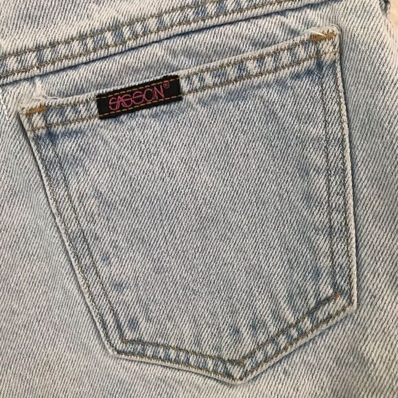 Vintage Retro Sasson high rise light wash button fly mom denim shorts 28 - Picture 4 of 5